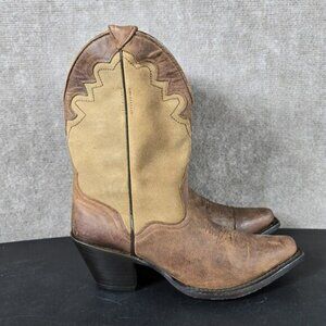 J.B.Dillon Boots Womens 7.5 Western Goat Leather Snip Toe Cowgirl Festival Club